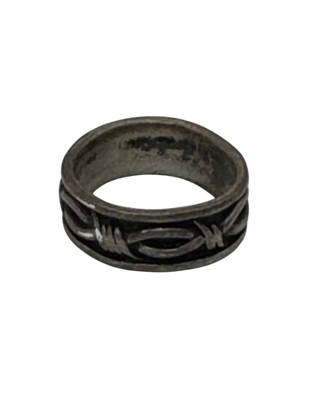 Handcrafted Solid 925 Sterling Silver Barbed Wire Biker Rocker Punk Ring 6.5
